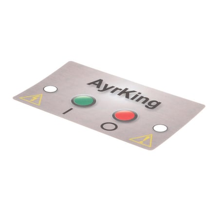 Ayr King Mylar Control Board Sticker Fo B531